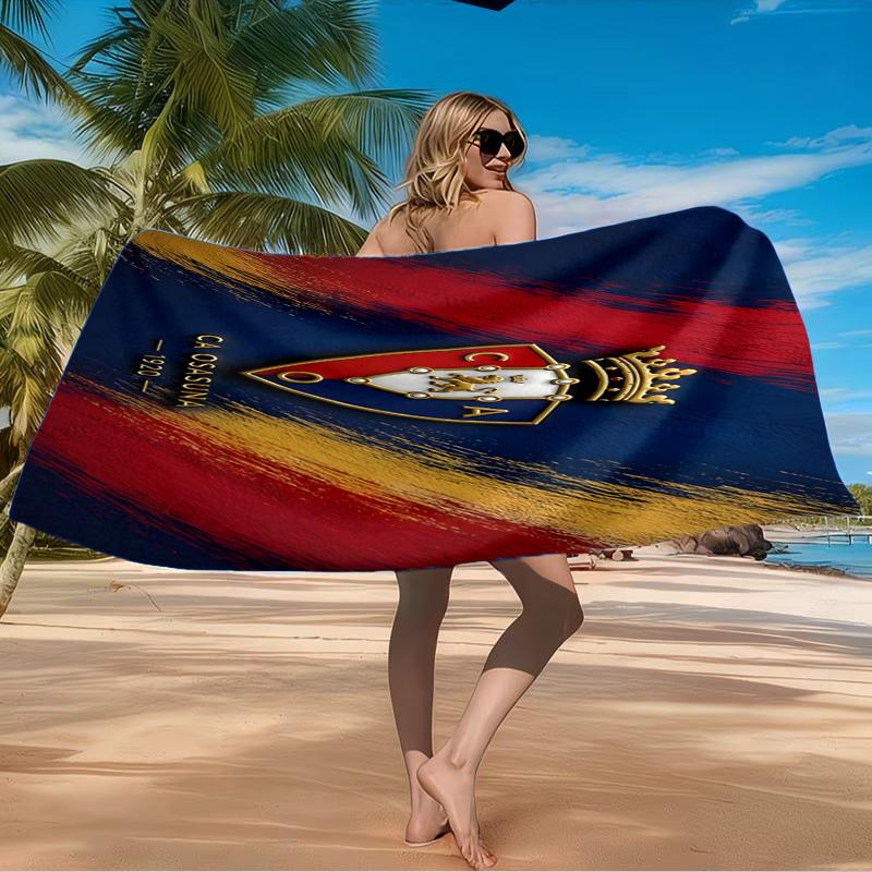 FC Osasuna Golden Lion Beach Towel Microfiber Beach Towel, Lightweight and Quick-Dry, for Summer Travel, Swimming Pool Fan Birthday Gift