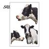 DIY Wall Art for Pet Shop Realistic Milk Cow Stickers, PVC Waterproof Decal,3D Animal Door Weatherproof Outdoor Decals Peel And Stick Home Bedroom