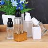 Transparent Split Bottle Glass Square Liquid Foundation Bottle Isolation Cream Packaging Bottle
