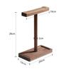 Headphone headphone earphone walnut stand, desktop, headset, stand, stand, wooden,