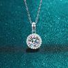 D Color 1 Carat Real Moissanite Pendant For Women Lab Diamond Necklace 925 Sterling Silver Fine Jewelry Girl Valentine's Day Gift
