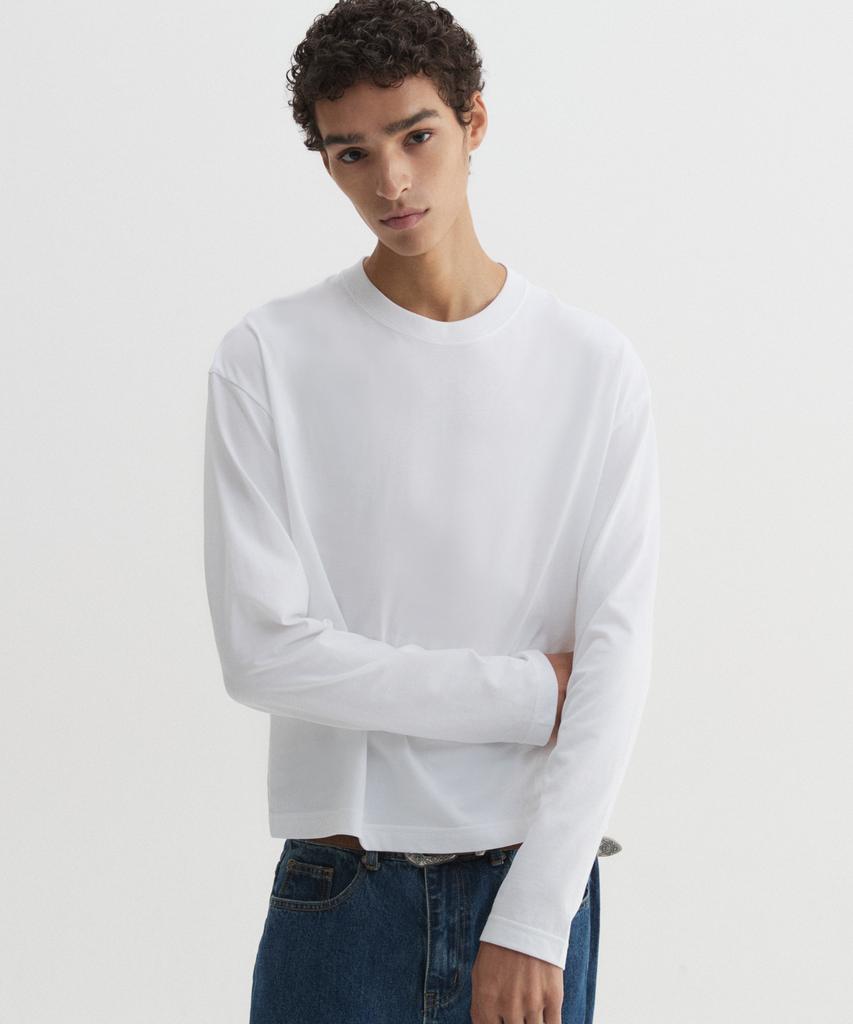 DNSR Crop Long Sleeve White