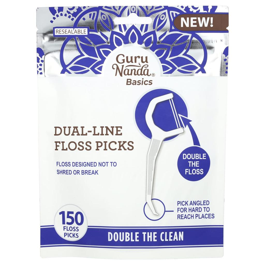 GuruNanda, Basics, Dual Line Floss, 150 Disposable Flosses