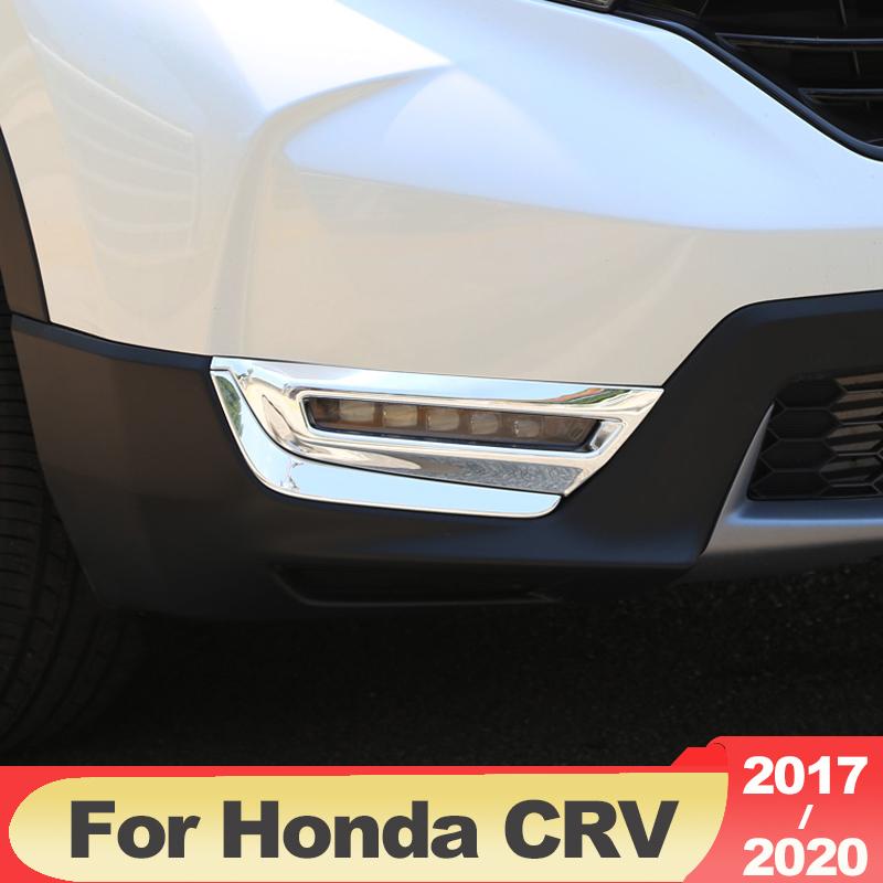 Для Honda CRV CR-V 2017 2018 ABS передняя и задняя противотуманная фара, крышка лампы, накладка на бампер, отражатель, декоративная рамка, аксессуары