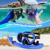 Professional Large Frame Soft Silicone Diving Mask Snorkel Set For Men Women Diving Snorkeling Gear
