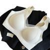New double-sided abraded comfortable and seamless gathering underwear women's micro-plastic lifting soft support adjustment bra