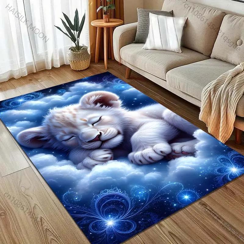 1PC In The Novel Sleeping In The Clouds Print Carpet for Bedroom Living Room Bedside Sofa Floor Mat Modern Home Decor Area Rug