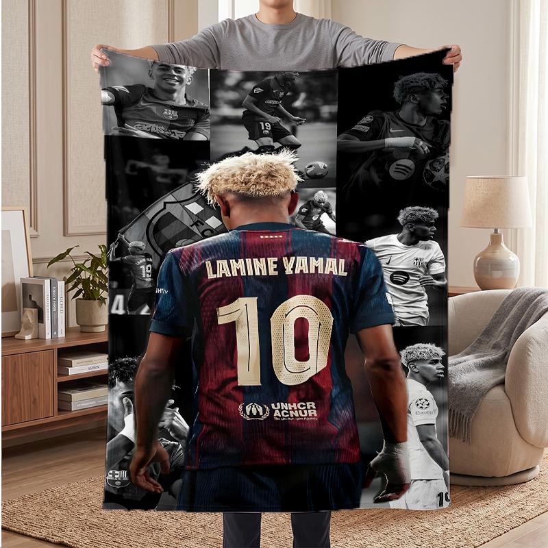 Lamine Yamal Soft Warm Flannel Blankets Comfortable Blanket for Home Decoration Gifting