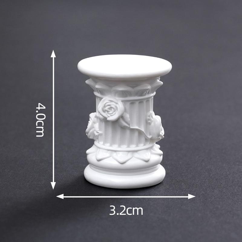 Roman Pillar Greek Column Statue Pedestal Candlestick Stand Figurine Sculpture Indoor Home Dinning Room Garden Scenery Decor