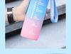 1L Frosted Gradient Flip-Top Sports Water Bottle - Tritan, High Temp Resistant, Three Colors, Large Capacity, Outdoor Use