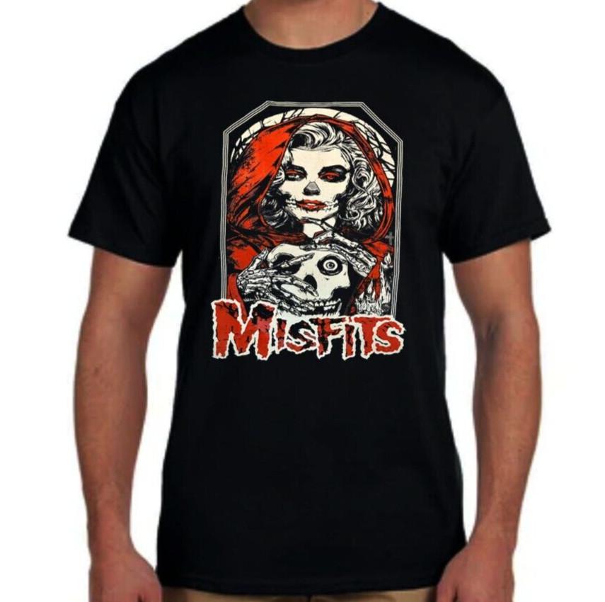 Misfits Vampire Girl Punk Rock Band Men's Black T-Shirt