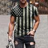 Футболки, рубашки для мужчин, мужская футболка с американским флагом, патриотическая футболка с короткими рукавами, футболки для тренировок с мышцами
