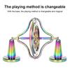 Fingertip Gyro Anti-gravity Super Sound-off Rotated Zinc Alloy Colorful Gyro Stress Relief Fidget Toy Fingertip Spinning Top Decompression Spinner