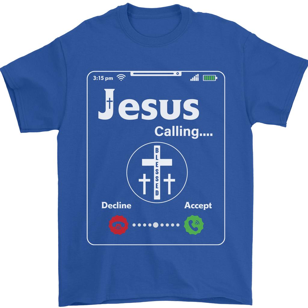 Jesus is Calling Christian Christianity Unisexs TShirt 100 Cotton