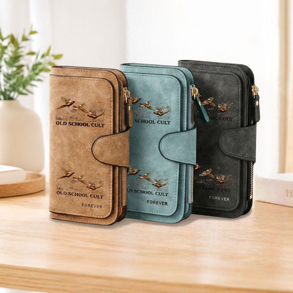 1pc Bird Pattern Long Zipper Wallet, Large Capacity Card Holder, Unisex Clutch Bag, Fashionable Zipper Coin Purse, Suitable for Daily Use, A Great
