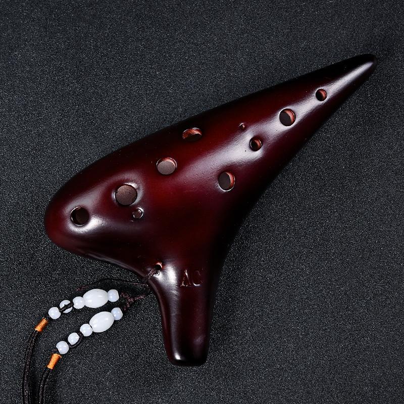 Керамическая окарина База Орф-инструменты Исцеление 12 отверстий Окарина времени Звуковая терапия Профессиональные музыкальные инструменты Аксессуары Легендарные окарины