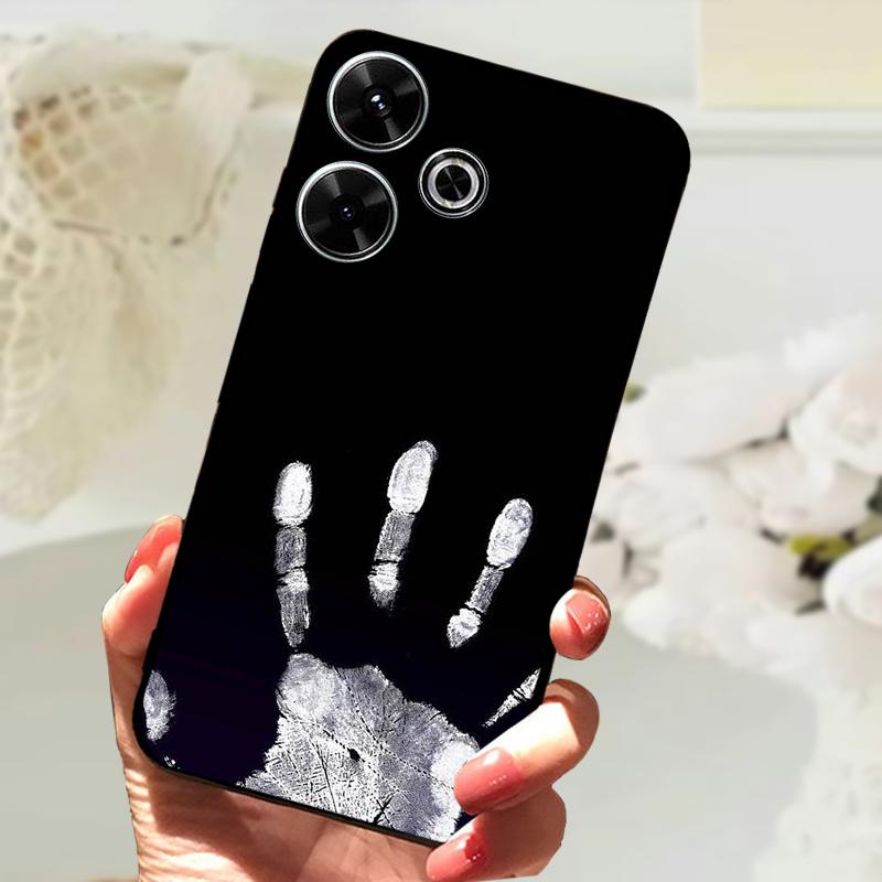 Чехол для Xiaomi Redmi 13 Модный Рисунок Матовое Покрытие Мягкий Силикон ТПУ Чехол для Телефона Для Xiaomi Poco M6 4G Ударопрочный Корпус Fundas