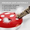 Interactive Cat Toy Rechargeable Auto Feather Pop Up Play Toy Cute Mushroom Shape Electric Kitten Toy Pet Supplies for Indoor