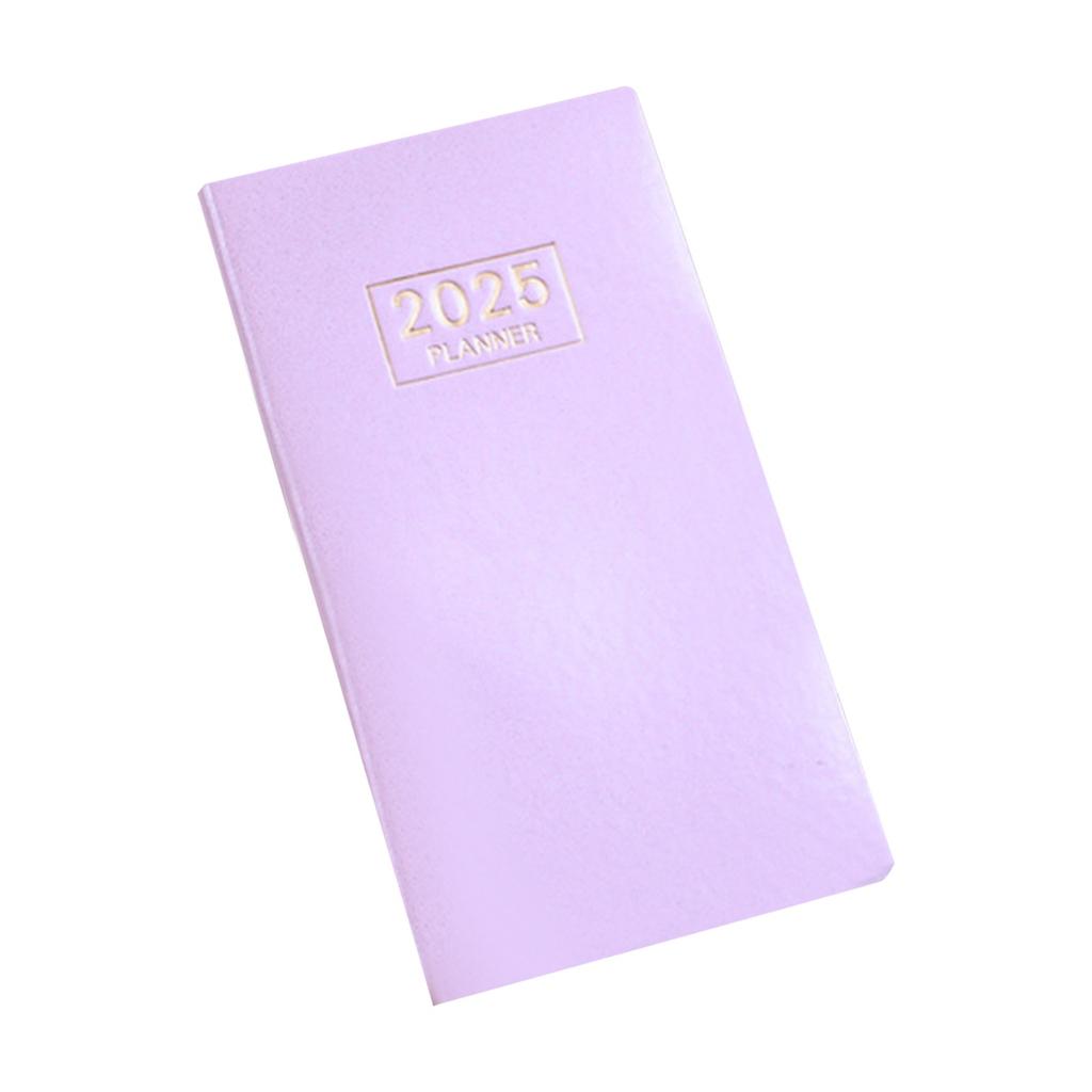 Lasers 2025 A6 Английский календарь-планировщик Цветной блокнот со звездами Кожаная обложка Тонкий еженедельный календарь-планировщик