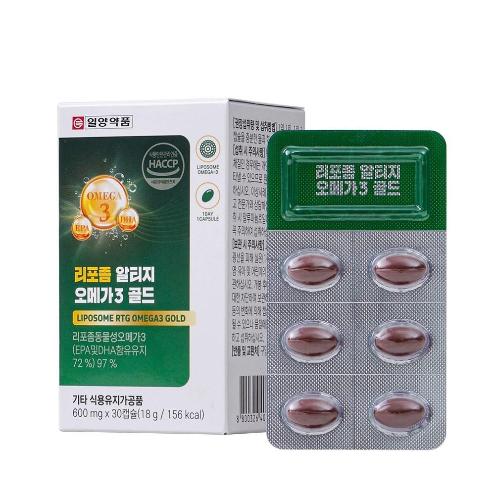 Ilyang Pharmaceutical Липосомальная Омега-3 RTG Gold 600 мг 1 шт 30 таблеток