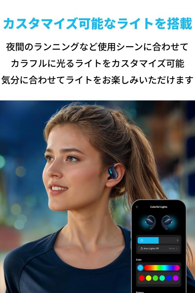 Беспроводные наушники Anker Soundcore V20i со стандартом защиты от пыли и воды IP55, до 36 часов воспроизведения, темно-синий (Блютуз 5,4) [Открытое ухо / / /