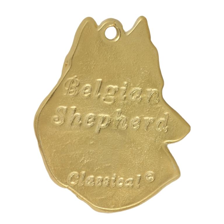 Belgian Shepherd Dog, Belgian Sheepdog - necklace with a dog in a gift box, gold-plated pendant for a dog lover, striking jewelry by Art-Dog
