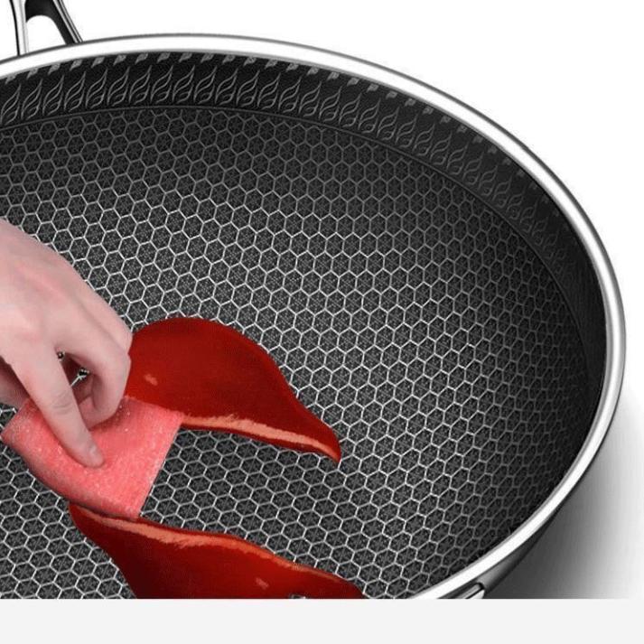 Сковорода из нержавеющей стали 316, 32-34 см, без покрытия, без маслянистого дыма, с антипригарным покрытием, сковорода для блинов, домашняя сковорода для приготовления пищи