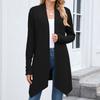 Women's Ladies' Casual Fashion Long-sleeved Knitted Cardigan Long Coat