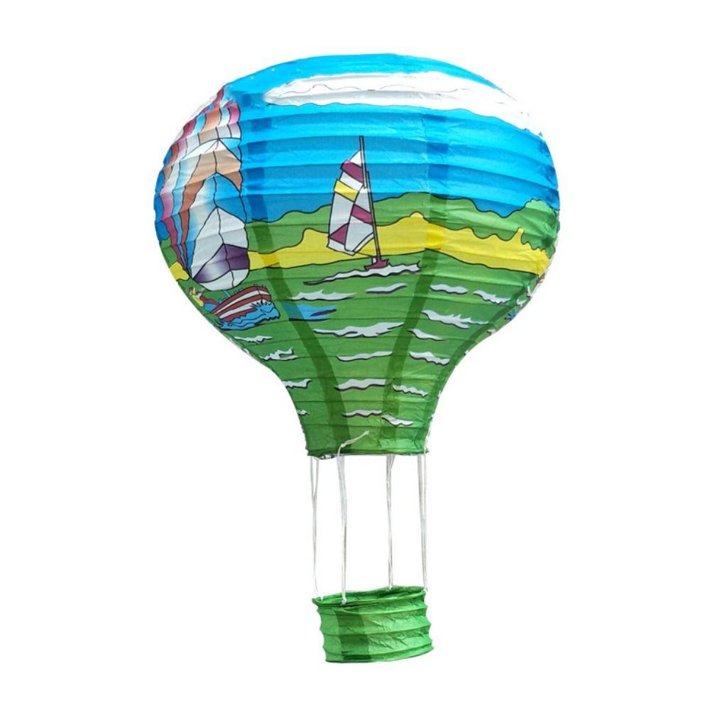 Handmade Paper Lantern DIY Festival Lantern Folding Paper Lantern Air Balloon Lantern  for Party