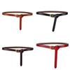 Classic Leather Waist Belt For Women With D Buck Closure For Dress Accessory