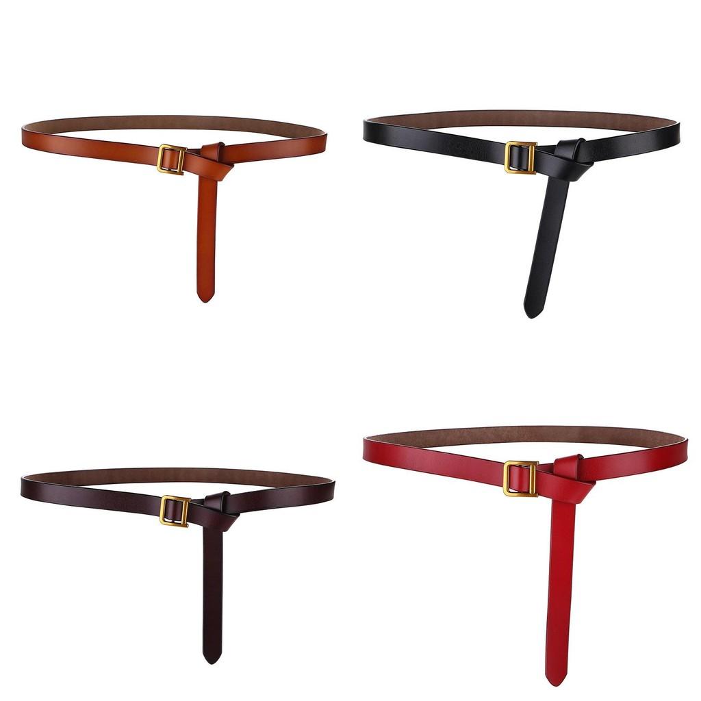Classic Leather Waist Belt For Women With D Buck Closure For Dress Accessory