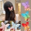 Colorful Butterfly Hair Claw Clip Matte Hairpin Ponytail Hair Clip Women