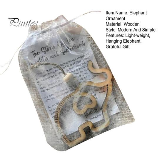 Украшение в виде слона дружбы, деревянное подвесное украшение в виде слона с картой-рассказом, подвеска в виде слона, подарок сестринству дружбы для женщин, лучшее племя