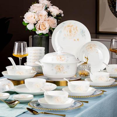 Цзиндэчжэньский керамический набор столовой посуды из 68 предметов