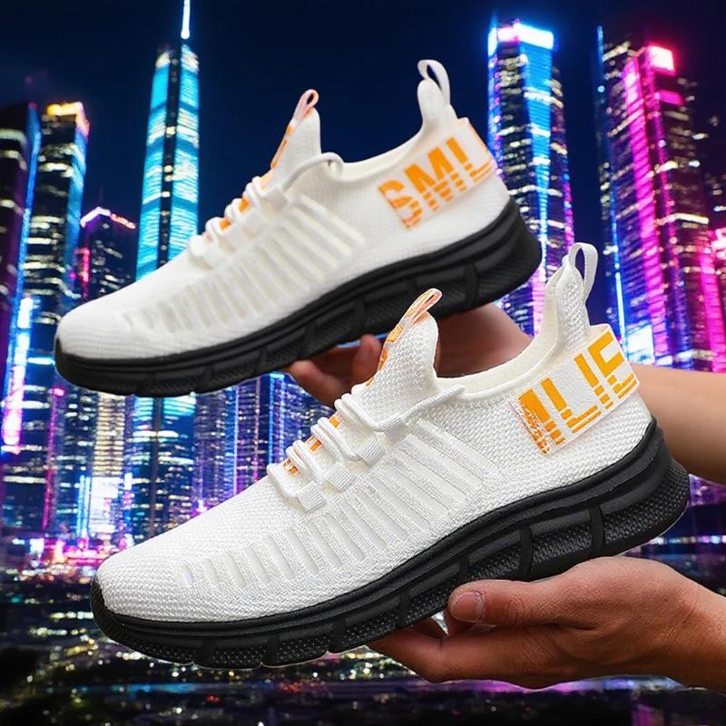 Men Running Shoes Lightweight Tenis Luxury Sneakers Soft Sole Breathable Comfortable Anti Slip New Fashionable Mesh Loafers Shoe
