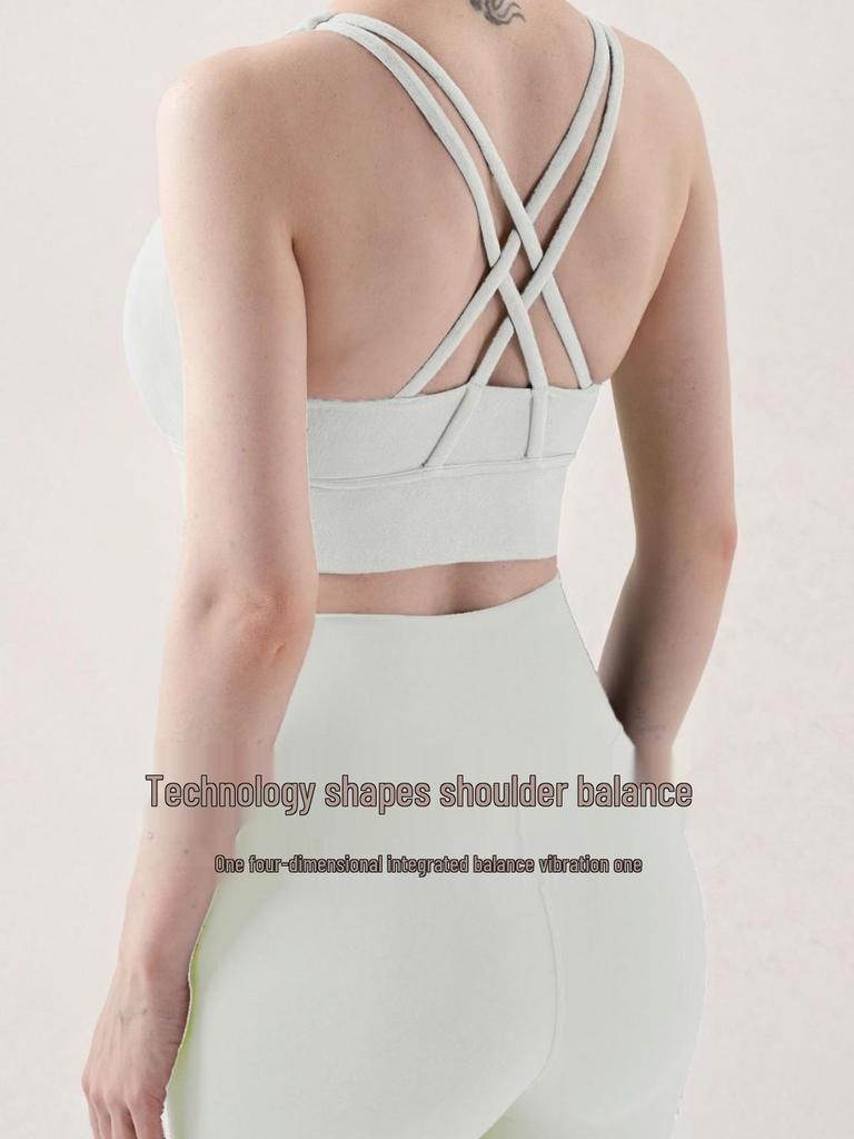 Women's Cross Back Shockproof Yoga Sports Bra - Breathable Summer Camisole