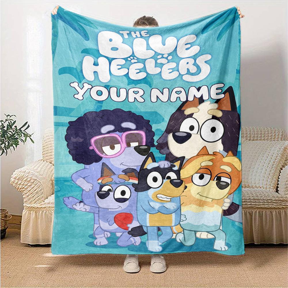 Bluey Personalized Name Blanket Throw Personalized Blanket Durable Comfort Perfect for Home Decor Sofa Bedding Picnics for All Occasions