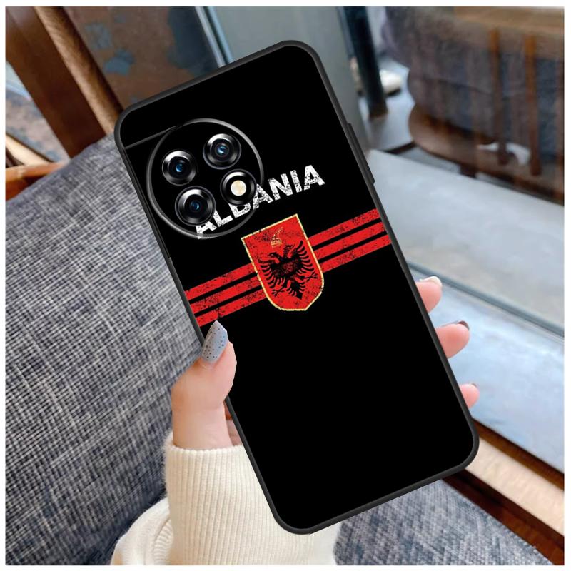 Albanian Flag Case For OnePlus 15 13 12 11 10 9 Pro 13R 13T 12R 10T 8T Nord CE 5 2 3 4 Lite N20 N30 Coque