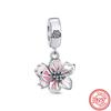 925 Silver Insects Series Colorful Zircon Dragonfly Flower Bee Butterfly Beads Fit Original  Charms Bracelet Fine Jewelry