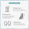 WOSTU 925 Sterling Silver Vintage Pattern Hoop Earrings Women Classicial Round Wedding Party Earring Pendientes Anniversary Gift