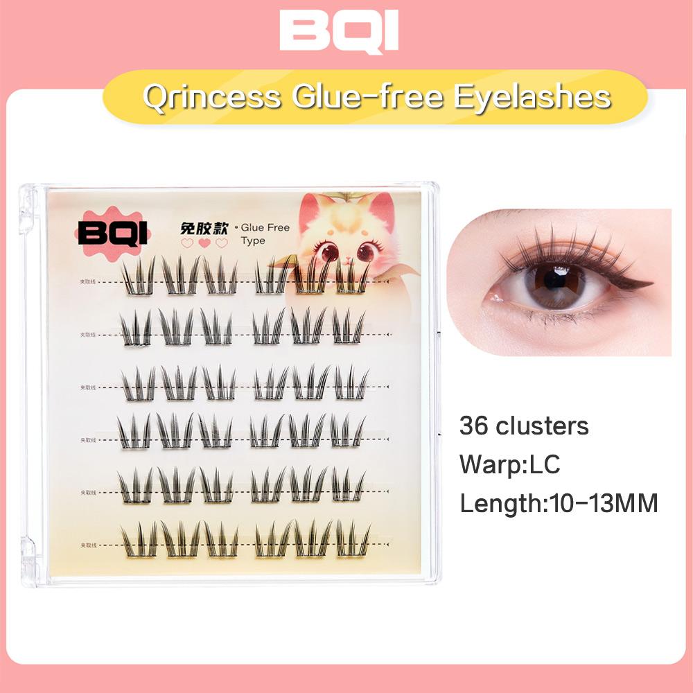 Натуральные самоклеящиеся накладные ресницы 36 пучков одиночные пучковые ленивые накладные ресницы без клея LC C завитые 10-13 мм