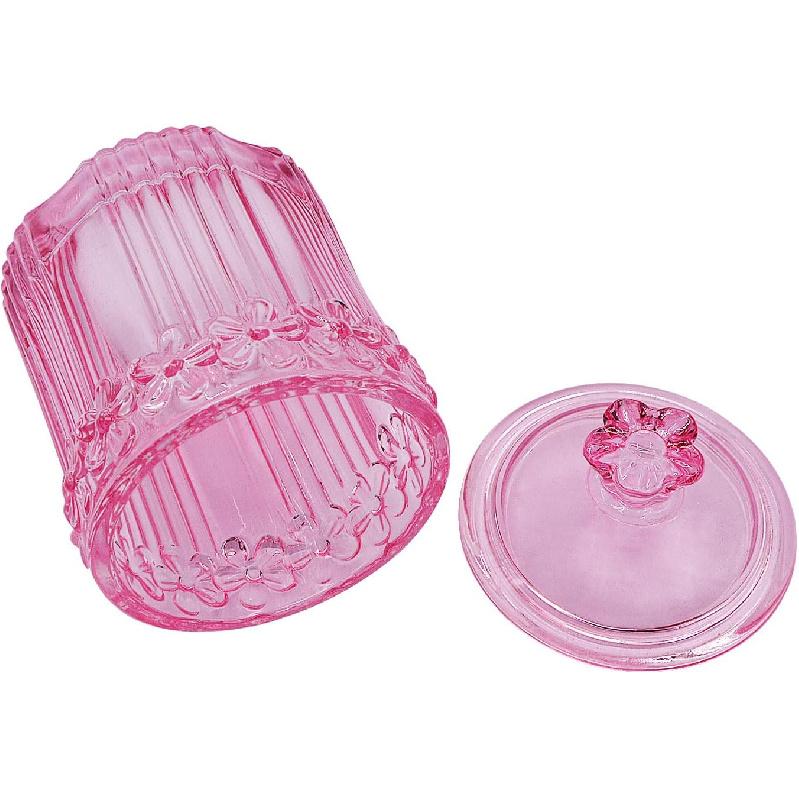 Набор из 2 стеклянных контейнеров для ватных палочек с крышками, Хрустально-прозрачные аптекарские банки для ватных шариков, палочек, зубной нити, конфет и косметических дисков, Ванная комната, туалетный столик