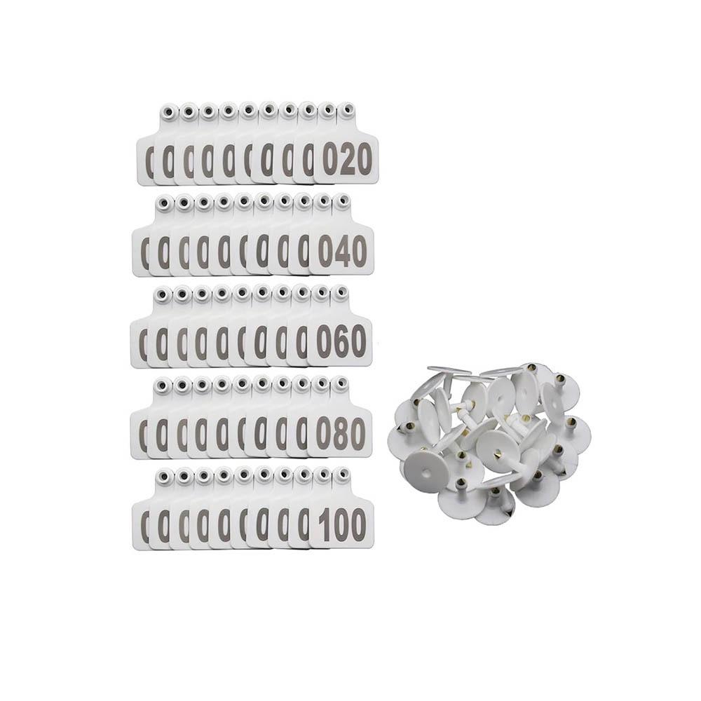 100 шт. Сельскохозяйственное оборудование Бирка для уха свиньи козы Идентификация Знак на ухо свиньи овцы Серьги-бирки для овец Корова