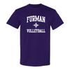Furman Arch Logo Volleyball T-Shirt - Purple