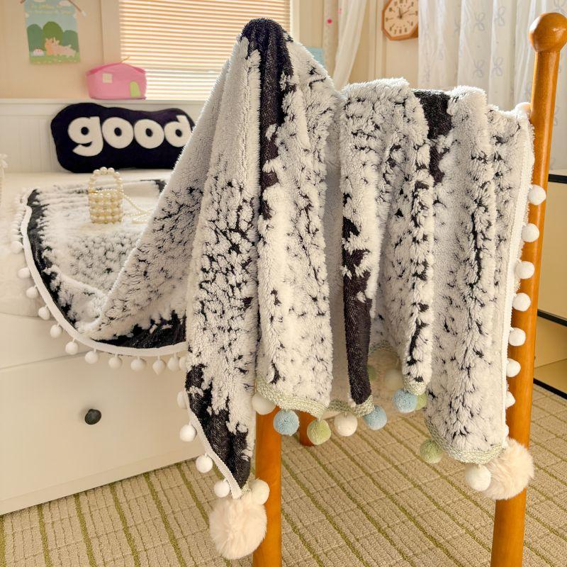 Маленький мячик молочный бархат одеяло домашнее зимнее толстое фланелевое простыни многофункциональное одеяло офисное одеяло для сна можно стирать в машине