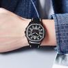 Cool Men'S Watch Rubber Strap Personality Fashion Trend Quartz Black Silicone Men'S Watch Luminous