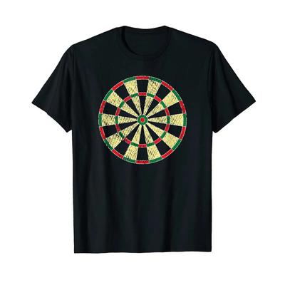 Distressed Dart Board Darts Player T Shirt Vintage Washed Streetwear Comfortable Slightly Homme Unisex Fashion Soft Breathable
