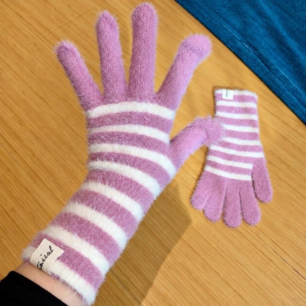 Fuzzy Touch Screen Gloves Long Cuff Thermal Gloves Soft Winter Warm Gloves For Women