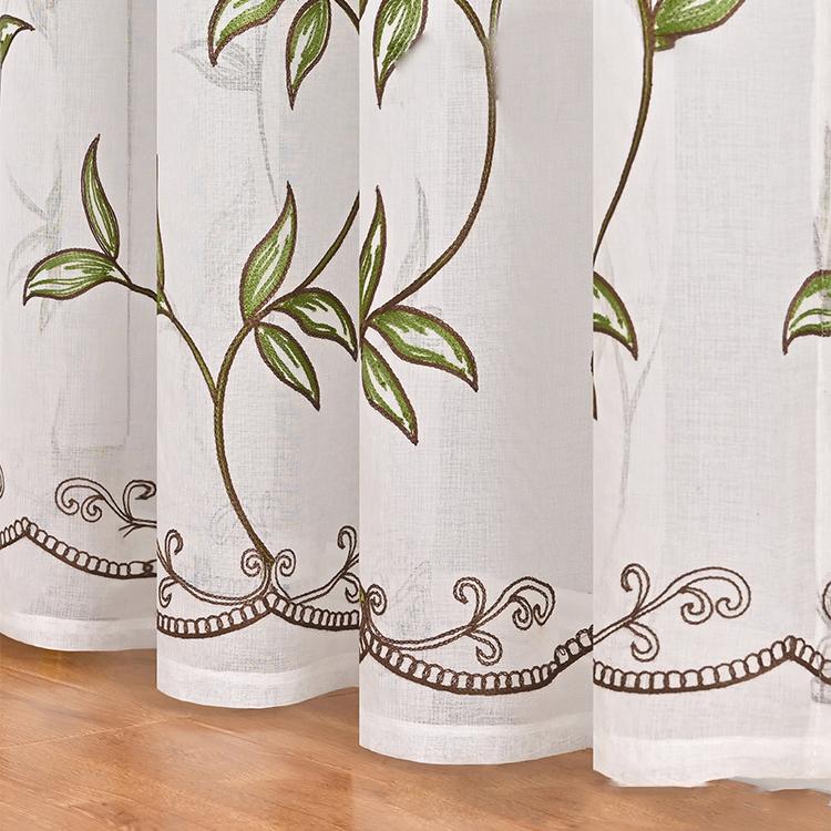 2 шт., марлевая занавеска, занавеска с виноградными листьями, вышитая марля, оконная ширма, вуаль, эркер, балкон, песочная занавеска, белая прозрачная марля с вышивкой