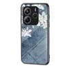 For Xiaomi Redmi Note 14 5G Case Floral Pattern TPU+Tempered Glass Protective Phone Cover